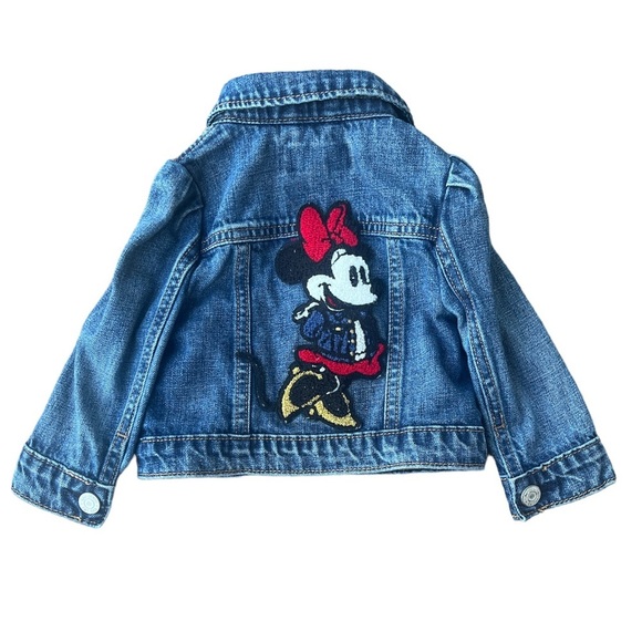 Baby Gap Other - Baby Gap Minnie Mouse Denim Toddler Jacket Size 12-18 Months